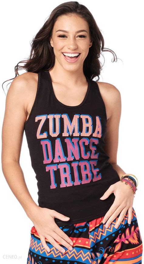 Zumba Wear Koszulka Damska Sportowa Czarna Zumba Dance Tribe Rbt Ceny