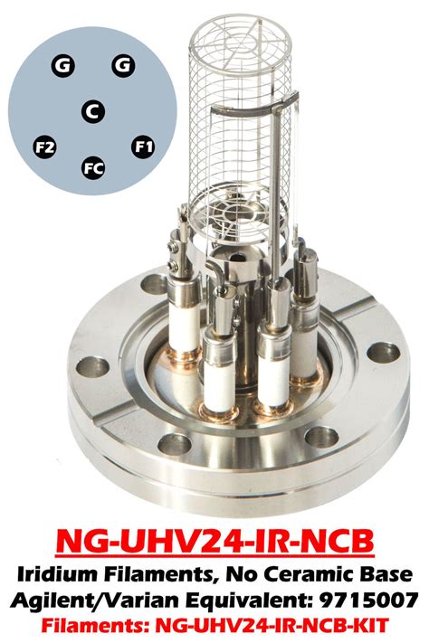 Nude Ion Gauge Iridium Filaments Ng Uhv Ir Ncb