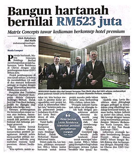 Harian Metro January Bangun Hartanah Bernilai Rm Juta