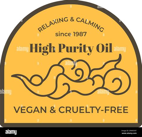 High Purity Oil Relaxing And Calming For Vegans Stock Vector Image