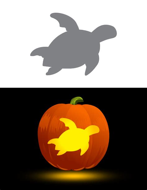 Sea Turtle Pumpkin Stencil