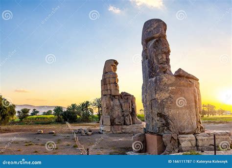 Singing Colossi of Memnon stock image. Image of egypt - 166111787