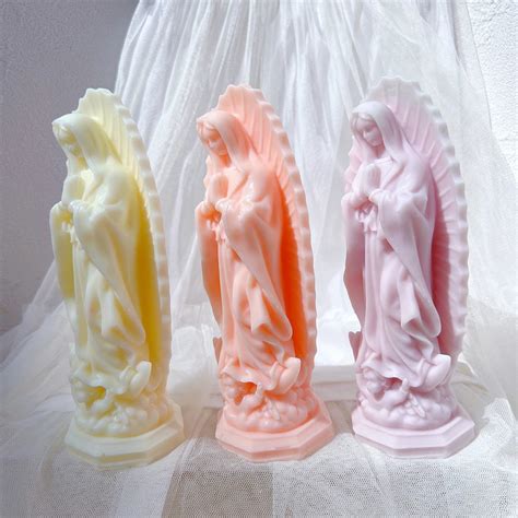 Moule À Bougie En Silicone Avec Figurines De La Vierge Marie De La Mère