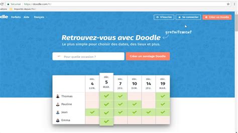 Planifier un événement facilement avec DOODLE Tutoriel YouTube