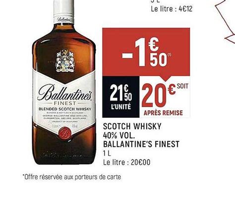 Promo Scotch Whisky 40 Vol Ballantine S Finest Chez Spar ICatalogue Fr