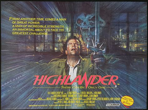 HIGHLANDER (1986) Original Vintage UK Quad Brian Bysouth Film Movie ...