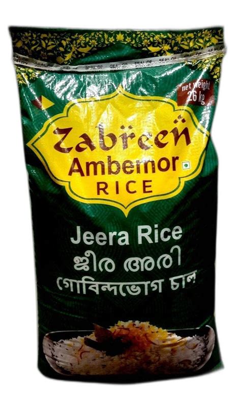 Ambemohar Rice Packaging Type Plastic Bag Packaging Size 25 Kg At