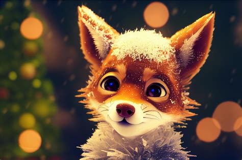 Premium Ai Image Red Fox In The Snow Ai Generative