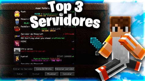 TOP 3 MELHORES SERVIDORES De MINECRAFT BRASILEIROS De 2023 PIRATA E