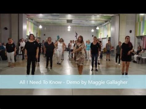 All I Need To Know Line Dance Maggie Gallagher Youtube