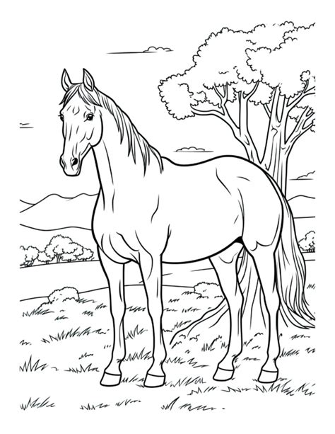 Free Printable Western Bronco Horse Coloring Page For Kids And Adults