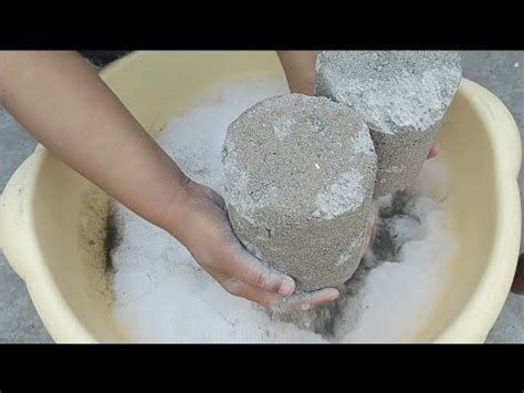 Asmr Gritty Sand Cement Crumbling In Lots Of Foamy Water Super