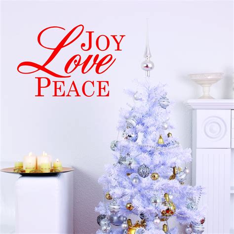 Joy Love Peace Wall Quotes™ Decal | WallQuotes.com