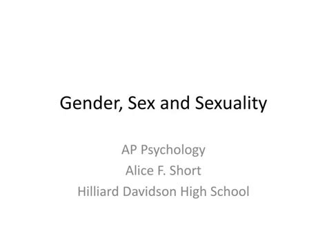 Ppt Gender Sex And Sexuality Powerpoint Presentation Free Download