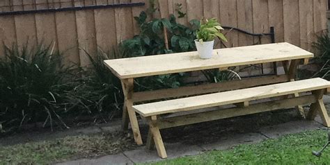 How To Build A Cross Leg Garden Table Bench Buildeazy