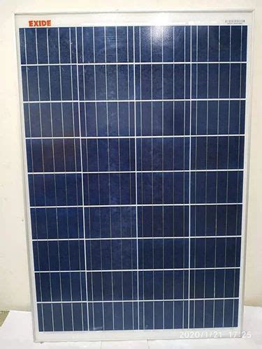 Monocrystalline Exide Solar 100 Watt 12V Polycrystalline PV Panels At