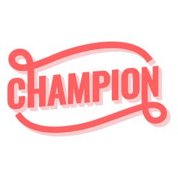 Champion Stylized Word PNG SVG Design For T Shirts