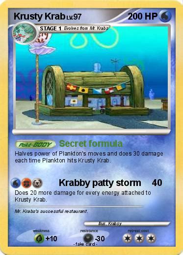 Pokémon Krusty Krab 10 10 - Secret formula - My Pokemon Card