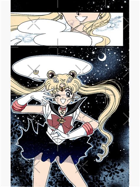 "Sailor Moon Transformation Colored Manga Panel" Sticker for Sale by ...