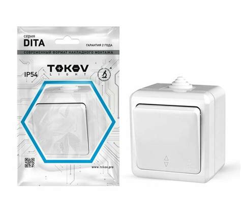 Переключатель 1-кл. ОП Dita IP54 10А 250В бел. | код. TKL-DT-P1-C01 ...