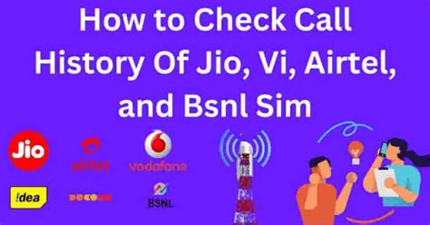 How To Check Call History Of Jio Vi Airtel And Bsnl Sim Gk Gs In Hindi