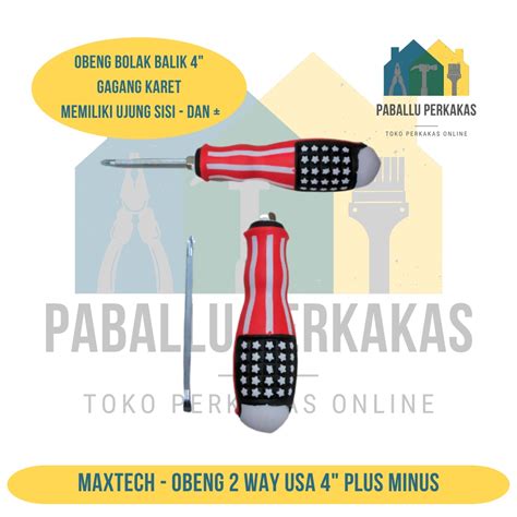 Jual Obeng Bolak Balik Gagang Karet Obeng Bolak Balik Amerika