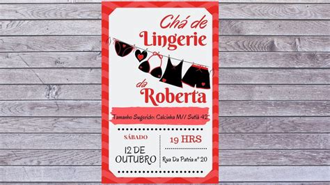 Convite Digital Chá de Lingerie Elo Produtos Especiais