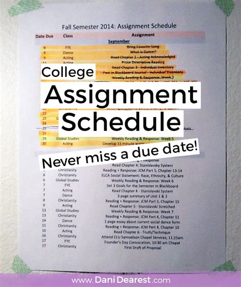 My Desk Assignment Planner Schedule College Planner College Organization College Schedule