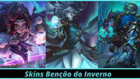 Skins Benção do Inverno Diana Zoe Shaco Zilean Swain