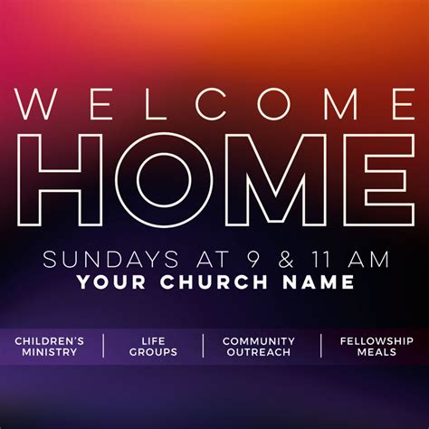 Welcome Home InviteCard Church Invitations Outreach Marketing