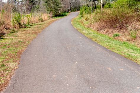 Trail Path Road For Walking And Biking In A Park Stock Image Image