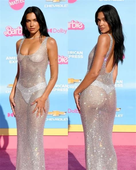 Dua Lipa At Barbie Premiere Nude Outfits Barbie Dua