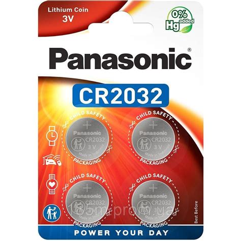 Батарейка PANASONIC CR2032 Lithium 3V 4 шт ID 1871300700 цена 140