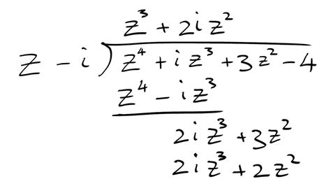 Polynomial Long Division With Complex Coefficients Examples Youtube