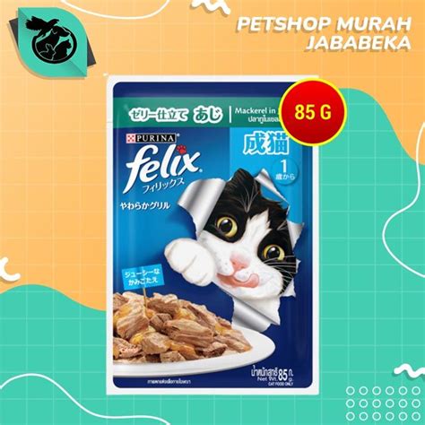 Felix Cat Food Makanan Basah Kucing Wet Pouch Kitten Adult Gram