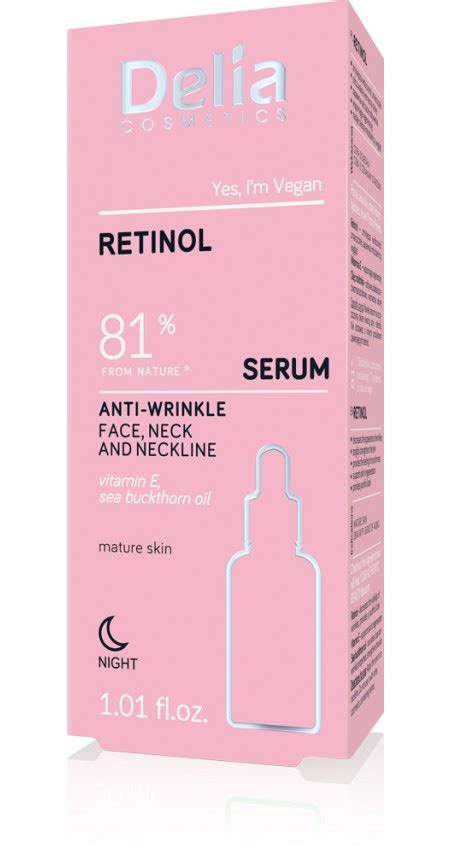 Serum Do Twarzy Szyi I Dekoltu Retinol Z Natury Delia Cosmetics