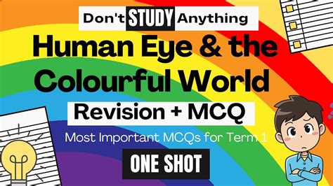 Class 10 Human Eye And Colorful World MCQ Questions Most Important