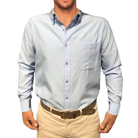 Camisa Oxford Trend Manga Larga Hombre Indusbord