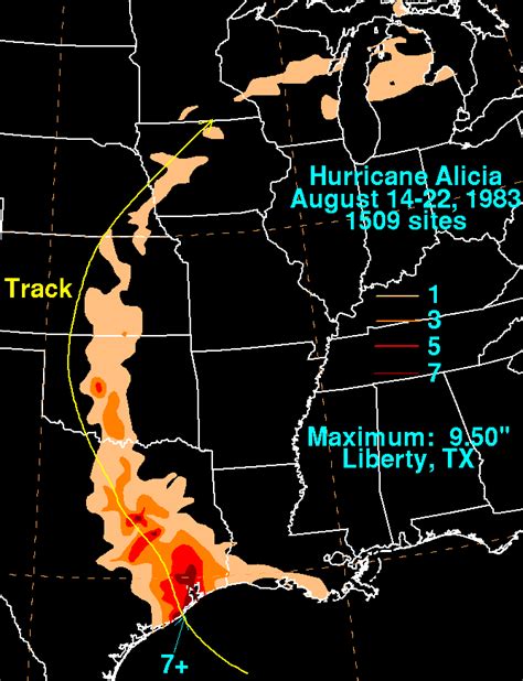 Hurricane Alicia - August 14-22, 1983