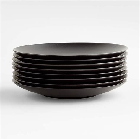 Craft Matte Black Stoneware Coupe Dinner Plates, Set of 8 + Reviews | Crate & Barrel