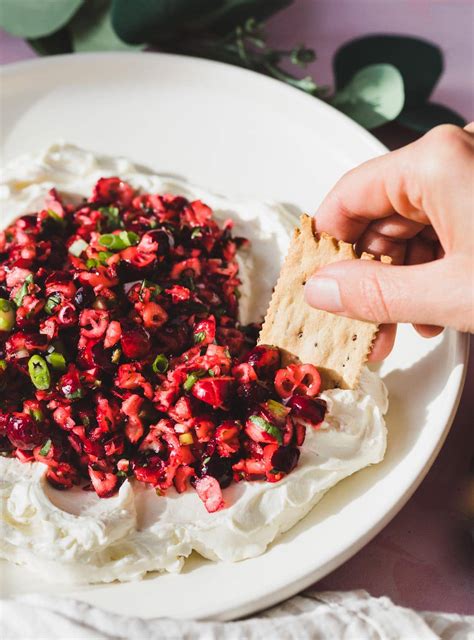 Fresh Cranberry Jalapeno Cream Cheese Dip • Heartbeet Kitchen