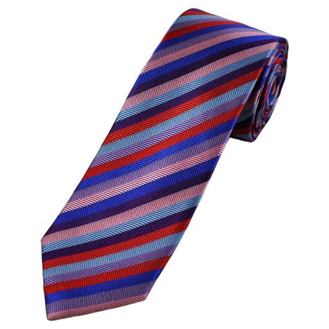 Tresanti Celeste Pink Purple Blue Red Striped Men S Silk Designer