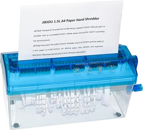 Standard A4 Paper Hand Shredder Portable Paper Shredder Manual Shredder ...