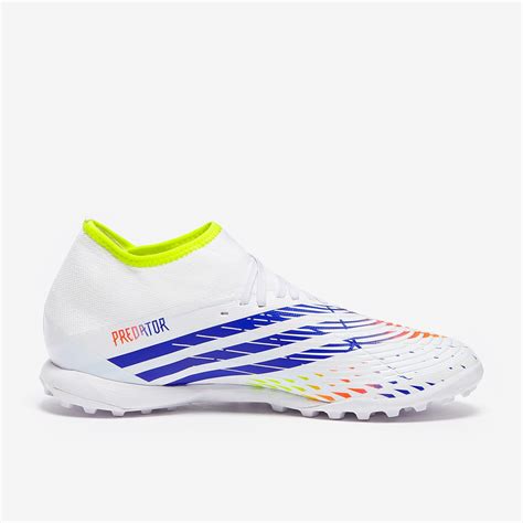 Adidas Predator Edge Tf White Solar Yellow Power Blue Mens Boots