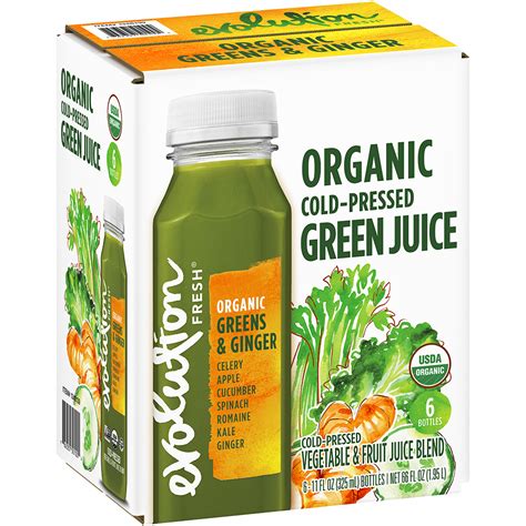 Evolution Fresh Organic Greens Ginger Gotoliquorstore