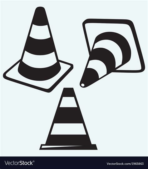 Traffic cones Royalty Free Vector Image - VectorStock