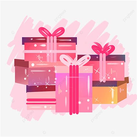 Pink Gift Box Hd Transparent A Bunch Of Beautiful Pink Gift Boxes