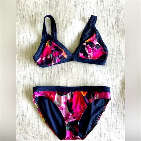 Athleta Swim Navyfloral Athleta Bikini Poshmark