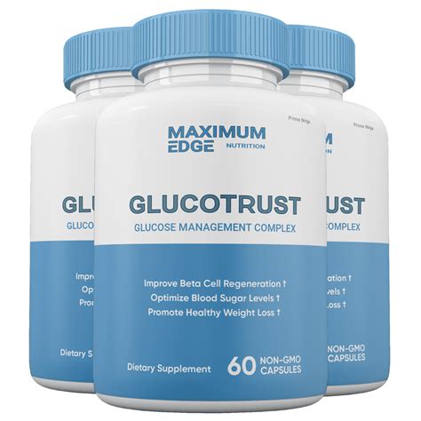 Glucotrust Blood Sugar Supplement With Cinnamon Vitamins And Glucose