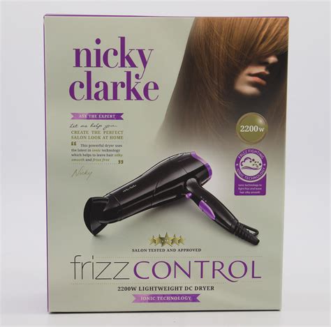 Nicky Clarke Black Frizz Control Hair Dryer Fihaj Ltd